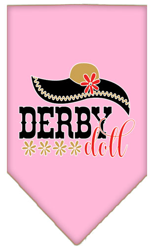Derby Doll Screen Print Bandana Light Pink Large